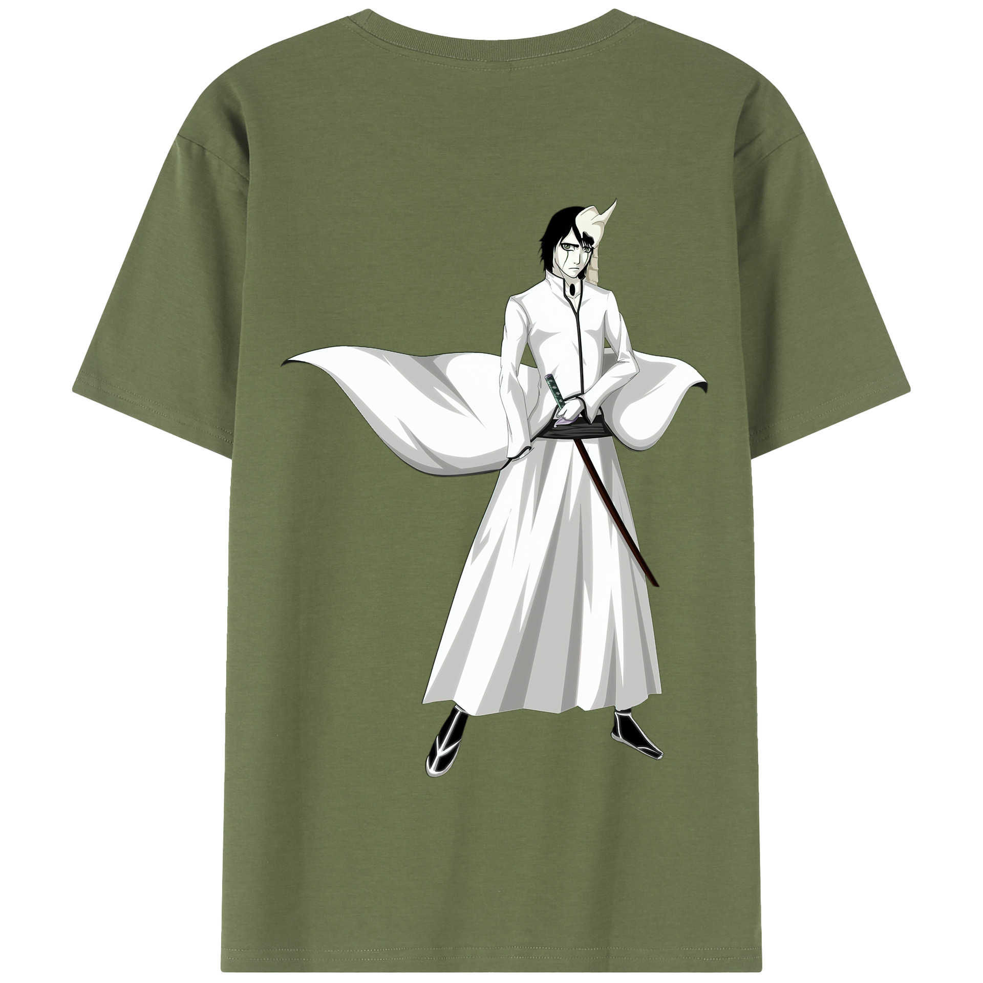 （画像用） ブリーチ ウルキオラ·シファー BLEACH Ulquiorra cifer 綿100％半袖Tシャツ（背面プリント）